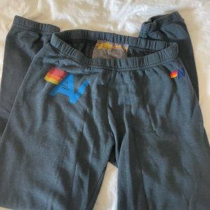 Aviator Nation Unisex Logo Drawstring Sweatpants Jogger Charcoal M